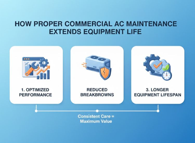 How Proper Commercial AC Maintenance Extends Equipment Life