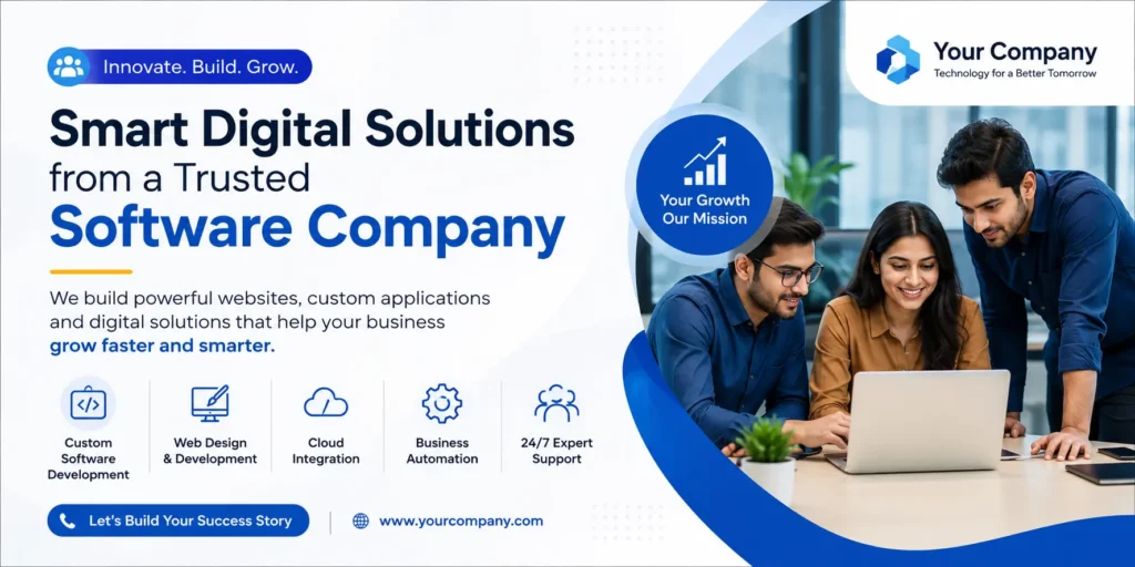Professional team working at a Software Company on digital solutions
